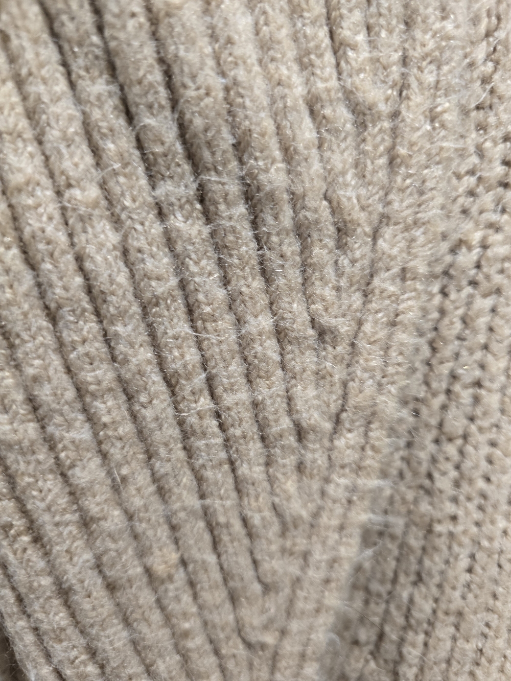a new day Beige Ribbed Shawl Collar Open-Front Cardigan - Picture 4 of 5